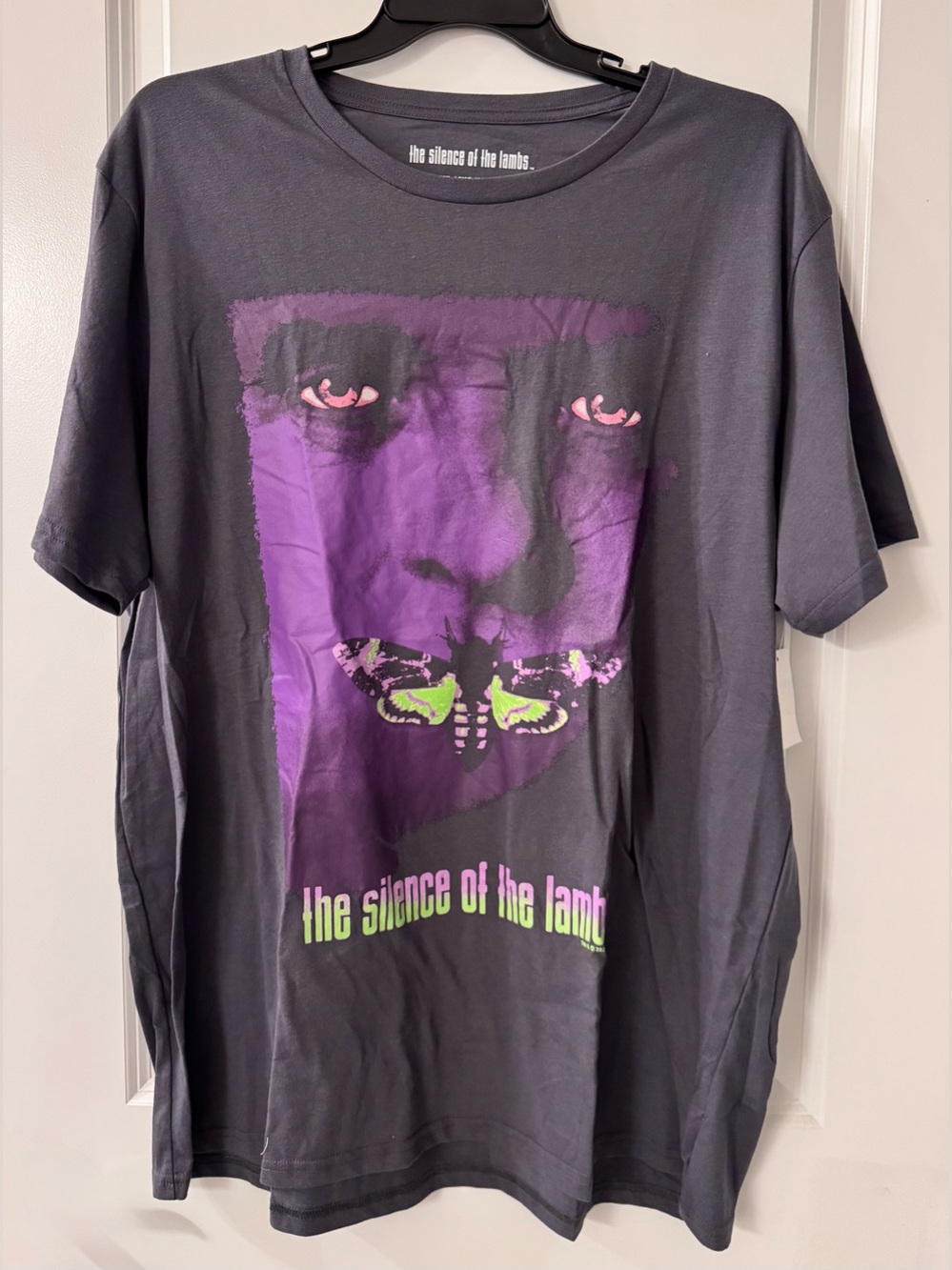Silence of the Lambs Gray Graphic Crewneck Tee T-Shirt